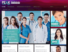 Tablet Screenshot of peakmedicalacademy.com